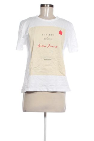 Γυναικείο t-shirt Zara, Μέγεθος S, Χρώμα Λευκό, Τιμή 14,99 €