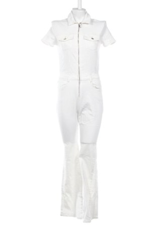 Дамски дълъг гащеризон Bershka, Размер M, Цвят Бял, Цена 32,21 €, #136588548