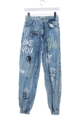 Damskie jeansy Bershka, Rozmiar XS, Kolor Niebieski, Cena 80,38 zł, #136662830