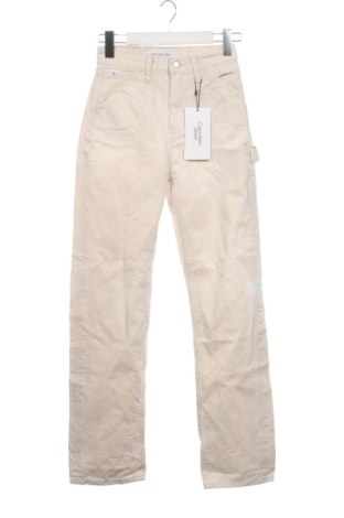 Blugi de femei Calvin Klein Jeans, Mărime XXS, Culoare Ecru, Preț 494,99 Lei