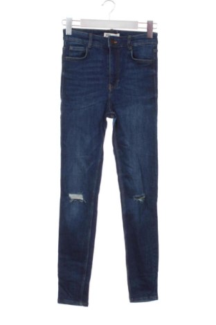 Blugi de femei Zara, Mărime XS, Culoare Albastru, Preț 85,99 Lei