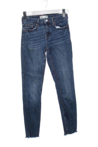 Damskie jeansy Zara, Rozmiar XS, Kolor Niebieski, Cena 75,02 zł, #136668253