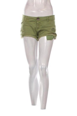Pantaloni scurți de femei Bershka, Mărime M, Culoare Verde, Preț 51,00 Lei, #136634641