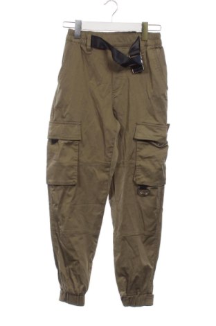 Damskie spodnie Bershka, Rozmiar XS, Kolor Zielony, Cena 78,99 zł