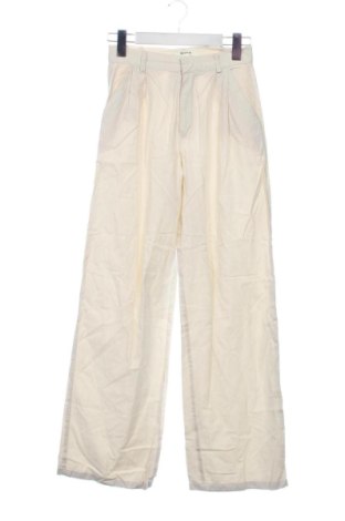 Дамски панталон Pull&Bear, Размер XS, Цвят Екрю, Цена 15,00 €, #136644261