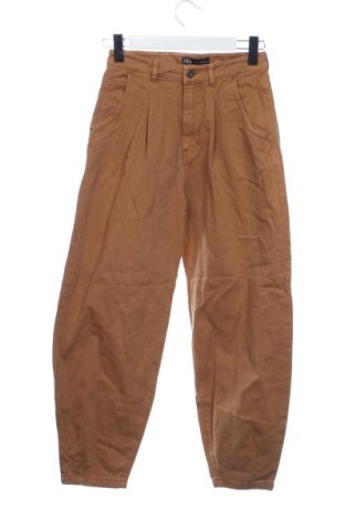 Дамски панталон Zara, Размер XS, Цвят Златист, Цена 14,31 €