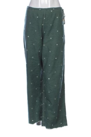 Дамски панталон Zara, Размер L, Цвят Зелен, Цена 13,80 €