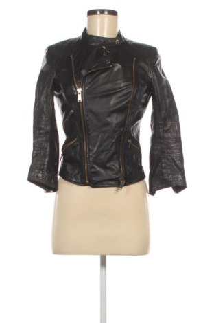 Damen Lederjacke Bershka, Größe S, Farbe Schwarz, Preis 49,68 €, #136646809