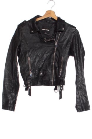 Дамско кожено яке Tally Weijl, Размер XS, Цвят Черен, Цена 30,16 €
