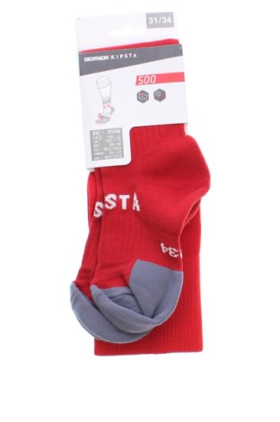 Dětské ponožky  Decathlon, Velikost 7-8y/ 128-134 cm, Barva Červená, Cena  179,00 Kč