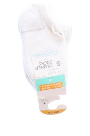 Kinder Socken Primark, Größe 4-5y/ 110-116 cm, Farbe Weiß, Preis 7,99 €