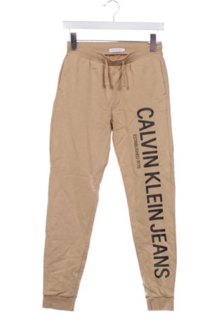 Детско спортно долнище Calvin Klein Jeans, Размер 12-13y/ 158-164 см, Цвят Бежов, Цена 17,00 €