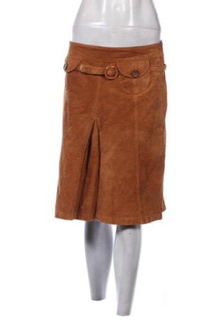 Кожена пола Vero Moda, Размер L, Цвят Кафяв, Цена 46,00 €