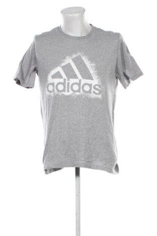 Herren T-Shirt Adidas, Größe L, Farbe Grau, Preis € 18,99