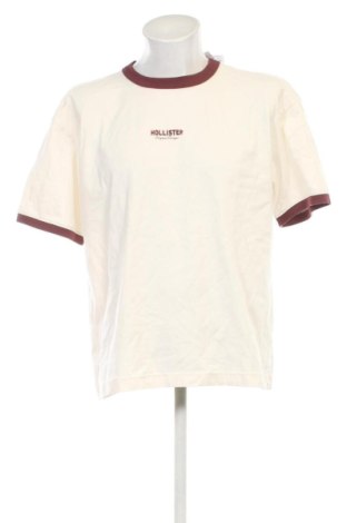 Męski T-shirt Hollister, Rozmiar L, Kolor ecru, Cena 91,99 zł
