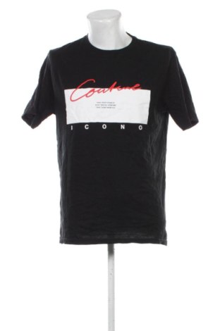 Męski T-shirt ICONO, Rozmiar L, Kolor Czarny, Cena 51,99 zł