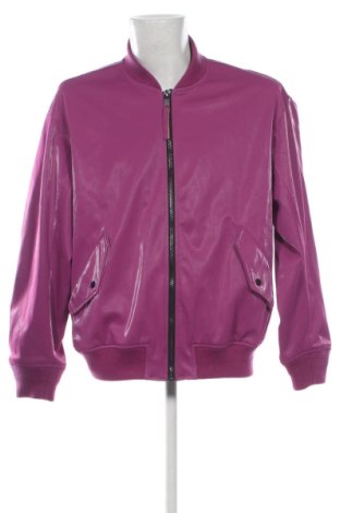 Herren Lederjacke Bershka, Größe M, Farbe Lila, Preis 35,98 €