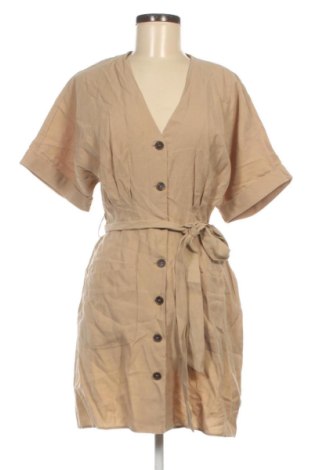 Kleid Zara, Größe L, Farbe Beige, Preis 22,99 €
