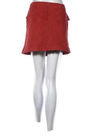 Fustă de piele Zara, Mărime L, Culoare Roșu, Preț 100,99 Lei