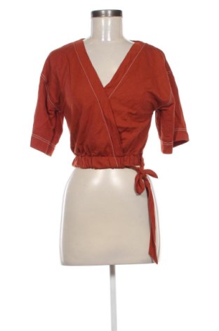 Bluză de femei Bershka, Mărime XS, Culoare Portocaliu, Preț 41,71 Lei, #136715101