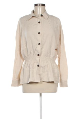 Cămașă de femei Bershka, Mărime M, Culoare Bej, Preț 67,00 Lei, #136670218