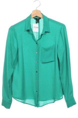 Cămașă de femei H&M, Mărime XS, Culoare Verde, Preț 67,77 Lei, #136705081