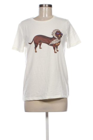 Damski T-shirt SHEIN, Rozmiar S, Kolor ecru, Cena 36,99 zł, #136727038