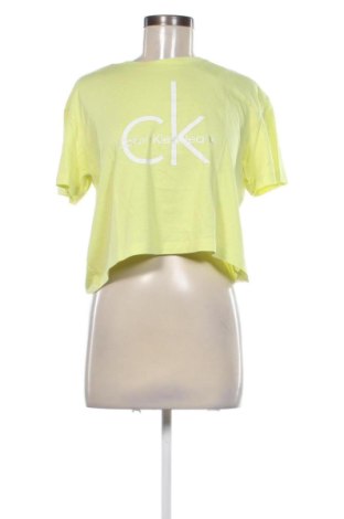 Γυναικείο t-shirt Calvin Klein, Μέγεθος S, Χρώμα Κίτρινο, Τιμή 19,99 €, #136783011
