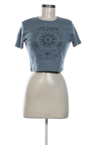 Damski T-shirt Pull&Bear, Rozmiar L, Kolor Niebieski, Cena 48,23 zł, #136691316