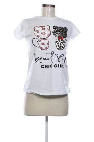 Γυναικείο t-shirt Miss Kiss, Μέγεθος M, Χρώμα Λευκό, Τιμή 15,00 €, #136779728