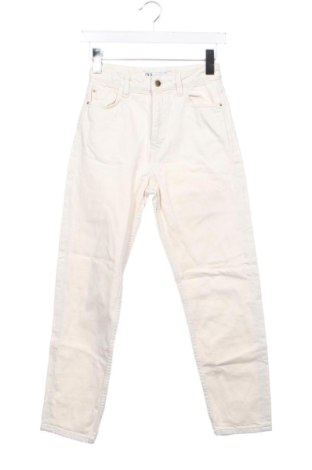 Damskie jeansy Zara, Rozmiar XXS, Kolor ecru, Cena 57,99 zł, #136707854