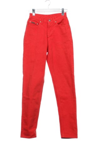 Damskie jeansy Calvin Klein, Rozmiar XS, Kolor Czerwony, Cena 105,78 zł, #136744222