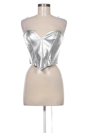 Γυναικείο τοπ Unbranded, Μέγεθος XS, Χρώμα Ασημί, Τιμή 9,99 €, #136733083