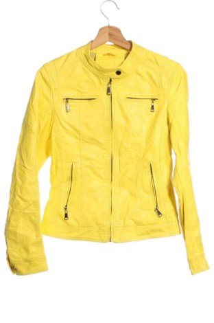 Дамско кожено яке Unbranded, Размер S, Цвят Жълт, Цена 20,96 €, #136755466