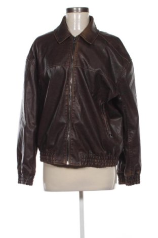 Damen Lederjacke Pull&Bear, Größe L, Farbe Braun, Preis 26,99 €, #136707132
