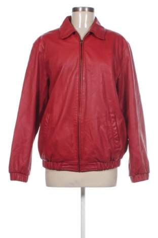 Geacă de piele pentru femei Unbranded, Mărime M, Culoare Roșu, Preț 260,66 Lei, #136693339