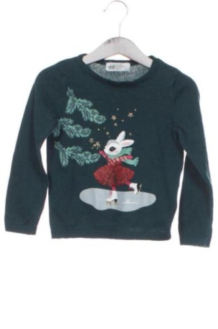 Pulover pentru copii H&M, Mărime 18-24m/ 86-98 cm, Culoare Verde, Preț 45,73 Lei, #136689218