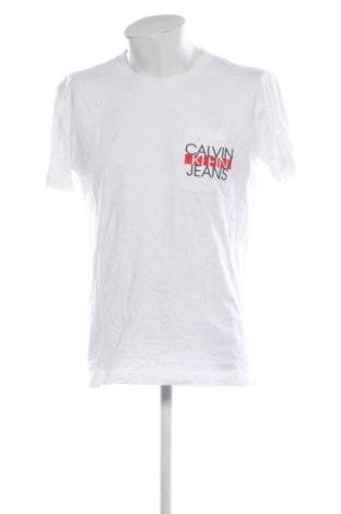 Męski T-shirt Calvin Klein, Rozmiar L, Kolor Biały, Cena 98,99 zł, #136765693
