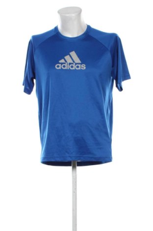 Męski T-shirt Adidas, Rozmiar L, Kolor Niebieski, Cena 60,99 zł, #136738276