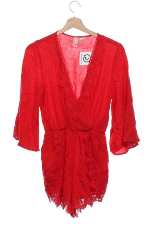 Дамски къс гащеризон H&M Divided, Размер XS, Цвят Червен, Цена 3,57 €