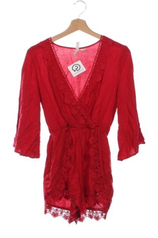 Дамски къс гащеризон H&M Divided, Размер XS, Цвят Червен, Цена 3,57 €