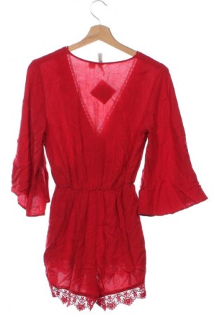 Дамски къс гащеризон H&M Divided, Размер XS, Цвят Червен, Цена 3,57 €