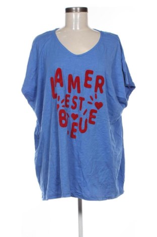 Damen Shirt Ulla Popken, Größe 5XL, Farbe Blau, Preis 11,99 €, #136852842