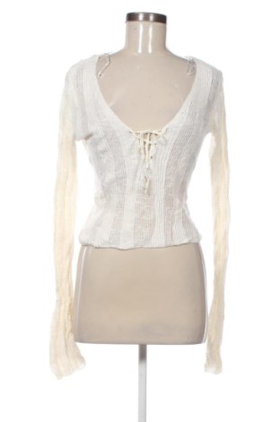 Bluză de femei Pull&Bear, Mărime M, Culoare Ecru, Preț 31,99 Lei, #136858834