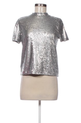 Дамска блуза Zara, Размер L, Цвят Сребрист, Цена 9,20 €, #136827559