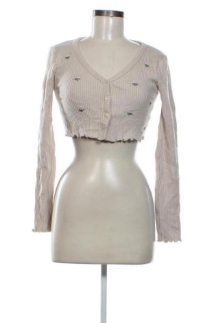 Cardigan de damă Bershka, Mărime S, Culoare Bej, Preț 58,99 Lei, #136785995