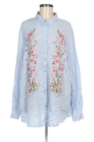 Γυναικείο πουκάμισο Unbranded, Μέγεθος 4XL, Χρώμα Μπλέ, Τιμή 17,99 €, #136751003