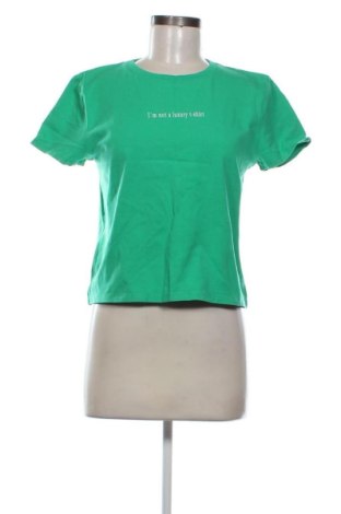 Γυναικείο t-shirt Zara, Μέγεθος M, Χρώμα Πράσινο, Τιμή 7,99 €, #136798461