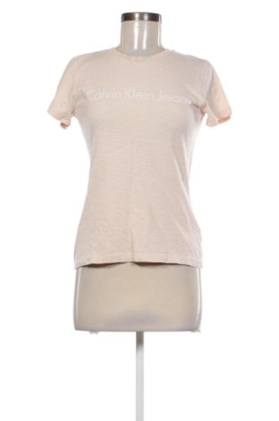 Damen T-Shirt Calvin Klein, Größe S, Farbe Beige, Preis 20,99 €, #136808705