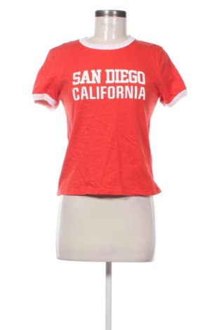 Дамска тениска Zara, Размер M, Цвят Червен, Цена 6,64 €, #136851925